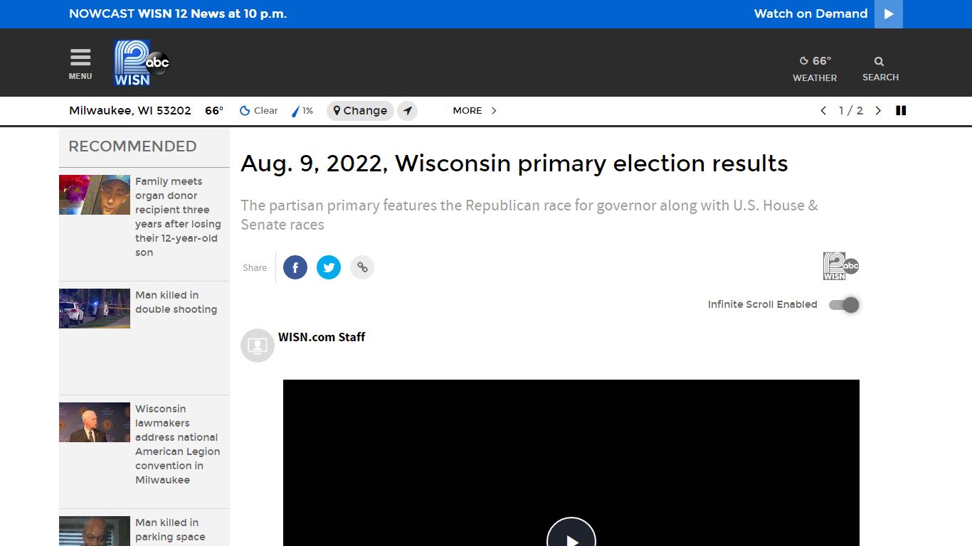 Aug. 9, 2022, Wisconsin primary election results