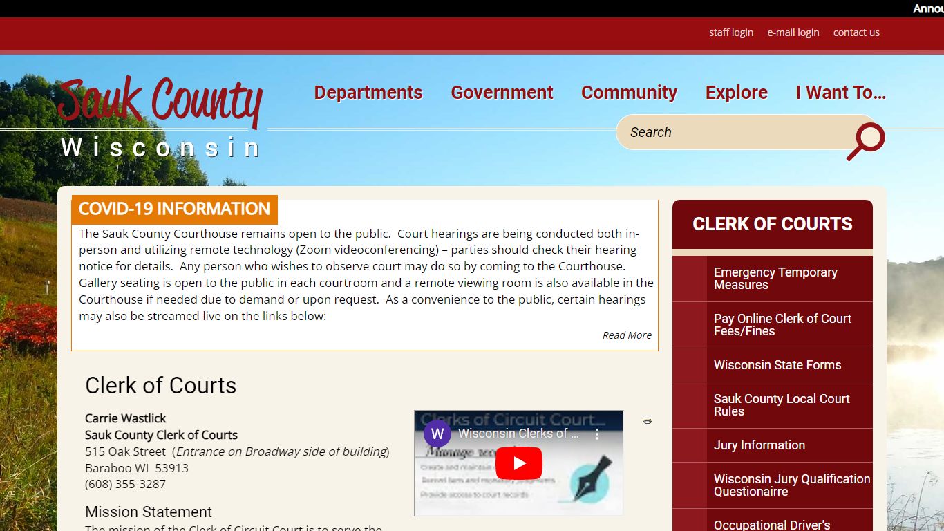 Clerk of Courts | Sauk County Wisconsin Official Website